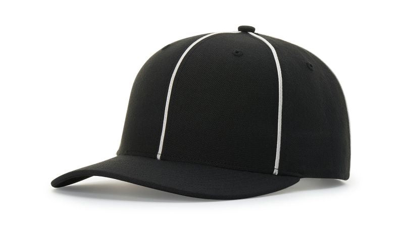 Richardson Black/White Adjustable Football/Lacrosse Hat