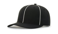 Richardson Black/White Adjustable Football/Lacrosse Hat