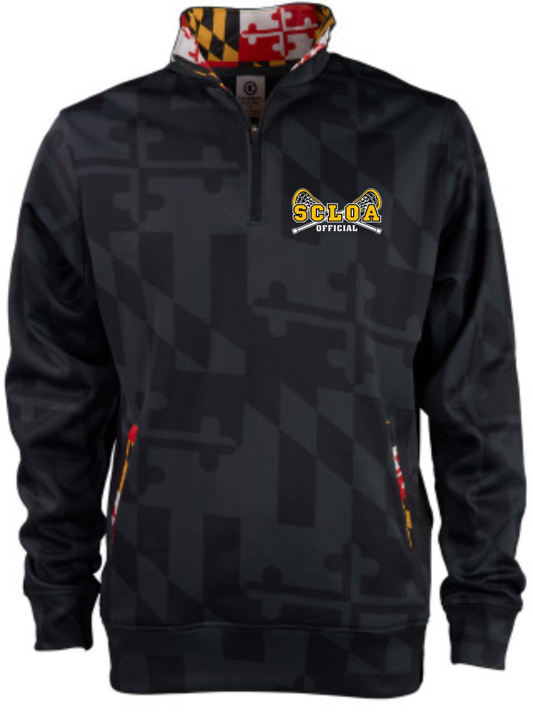 Maryland Flag SLOA  Quarter-Zip Pullover - Blackout Flag Color