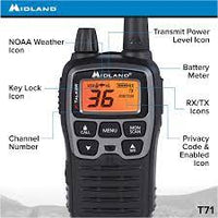 Midland T71 VP3 Two Way Radio