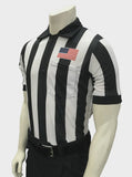 Smitty - "Body Flex"  Dye Sub Football/Lacrosse Short Sleeve Shirt w/ Flag Above Pocket”