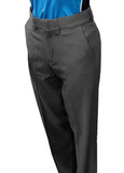 **New** Women's NCAA Softball Charcoal Gray 4-Way Stretch Flat Front Pants by Smitty (No Expander)