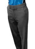 **New** Women's Charcoal Gray 4-Way Stretch Flat Front Pants by Smitty (No Expander)