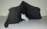 Inside view of Lightweight Whistle Mask with Fox40 CMG attached to internal loop.  CMG in white used for contrast.  Mask does NOT include whistle.